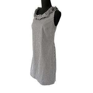 Talbots Women's Gingham Ruffle Neck Dress Womens Size 2 Preppy Classic Beachy